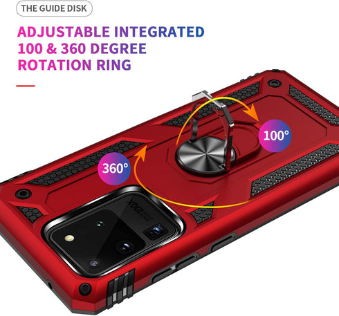 ADDIT Phone Case for Samsung S20 Ultra Case Samsung Galaxy S20 Ultra Phone Case, Military Grade, Heavy Duty, with Ring Holder Stand, Support Magne...