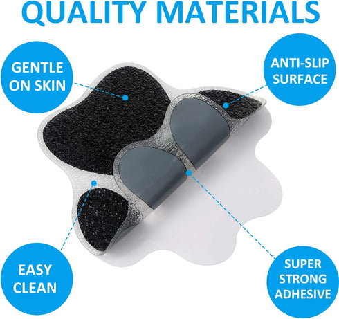 Mudder 20 Pcs Non Slip Bathtub Stickers Shower Floor Sticker Safety Adhesive Paw Decals Treads for Tubs Anti Slip Applique for Bathtub Bathroom Po...