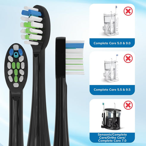 6 Pack Replacement Replacement Brush Heads for Waterpik Sonic Fusion Flossing Toothbrush Compatible with Sonic Fusion SF01/SF02 and Sonic Fusion 2...