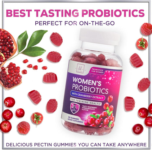 Women's Probiotic - Probiotics for Women Gummy for Digestive Health, Vaginal pH, Urinary & Immune Health Support, 3 Billion CFU w/Cranberry, Probi...