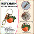 Leather Leaf Fruit Keychain Retro Accessories,Cute Keychains for Women Bag,Key Organizer,Charms,Purse Keyring Holder...