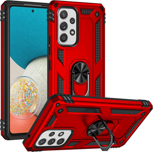 Military Grade Drop Impact for Samsung Galaxy A53 5G Case Galaxy A53 Case 360 Metal Rotating Ring Kickstand Holder Armor Heavy Duty Shockproof Cas...