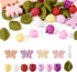 Craftdady 32Pcs Tulip Butterfly Leaf Silicone Focal Beads Spring Theme Flower Beads Keychain Making Kit with Nylon Cord for Crafts DIY Beadable Pe...