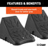 CURT 22800 Black Plastic Wheel Chocks, Vehicle, Trailer, Truck, RV, 2-Pack...