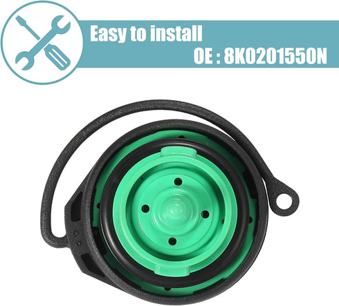 X AUTOHAUX 8K0201550N Car Black Engine Oil Fuel Tank Cap Filler Gas Cap Cover for Audi A4 2009-2016 for Audi Q5 2009-2017...