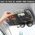 Car Sun Visor Organizer, Leather Pocket Organizer Sunglass Holder for Car Interior Accessories with Multi-Pocket Net Zipper (Black)...