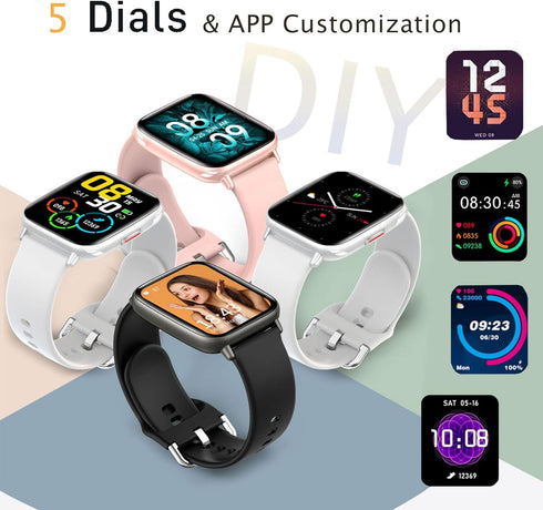 Smart Watch for Men Women Fitness Tracker with Heart Rate Sleep Monitor Step Tracker IP68 Waterproof Pedometer 24 Sport Modes Smartwatch for Andro...
