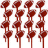 Blulu 48 Brown Acrylic Football Cake Toppers & Toothpicks - 48 Pieces - Football Theme Party Decorations...