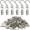 Stainless Steel S Hooks Curtain Clips, 50 Pack Hanging Party Lights Clips, Hangers Gutter Photo, Art Craft Display, 2.4 Inch Long, Silver...