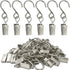 Stainless Steel S Hooks Curtain Clips, 50 Pack Hanging Party Lights Clips, Hangers Gutter Photo, Art Craft Display, 2.4 Inch Long, Silver...
