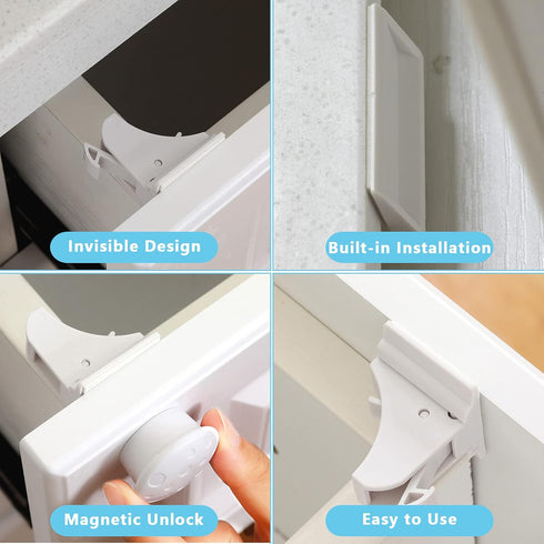 Youyole 8 Pcs Universal Replacement Keys for Baby Proofing Magnetic Cabinet Locks Child Proof Extra Magnet Keys Child Safety Latch for Cabinets Dr...