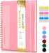 Spiral Notebook Journal 8.5” x 11”, A4 Large Pink Notebooks for Women Men, College Ruled Lined Journal, 100 GSM Paper, Plastic Hardcover Spiral Bo...