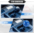 Car Manual 4 Speed Ball Gear Shift Knob Kit, Round Short Throw Shifter Universal for Manual Transmission Vehicles Durable Acrylic Blue with Adapte...