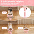 Elevated Cat Bowls Adjustable Cat Bowl Stand,Non-Slip Raised Cat Bowls Stainless Steel Raised Cat Bowls with 15°Tilted Stand for Cats and Puppy Pi...