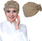 Bohend Stretchy Bowknot Turban Headband Elastic Cap Non Slip Bonnet Beanie Headwrap Hats for Women and Girls...