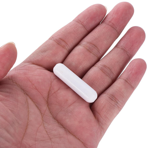 MECCANIXITY Magnetic Stirrer Mixer Stir Bar Rod 40mm(1.57") x9mm Cylinder Shape PTFE Coating Magnet White for Laboratory 2Pcs...