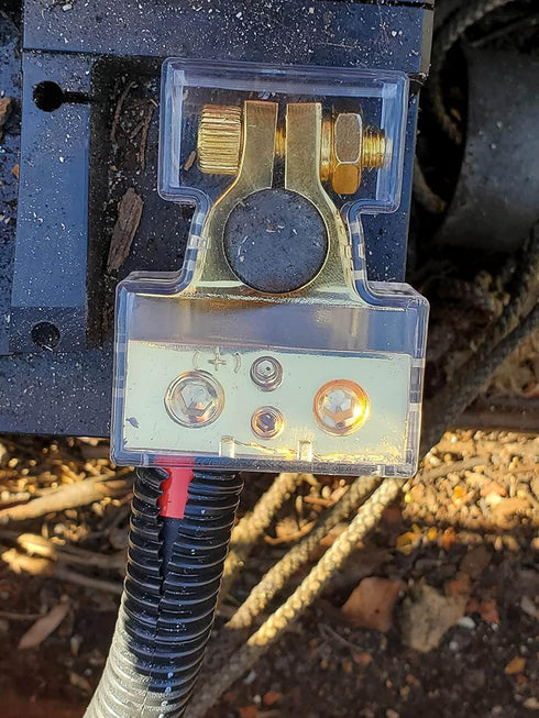 Battery Post Terminals, 0/2/4/6/8/10 AWG Inputs Battery Terminals, Multiple Battery Terminal Connectors, Positive Negative Car Battery Terminal, B...
