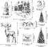 Merry Christmas Clear Stamps for Card Making and Photo Album Decorations, Christmas Tree Stamps, Reindeer Snowman Transparent Silicone Stamps for ...