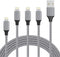 iPhone Charger, Lightning Cable 4PACK 6inch+5ft+5ft+5ft Nylon Braided USB Charging Cable High Speed Data Sync Cord Compatible with iPhone 13/12/11...