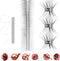 Bird Spikes Stainless Steel Fence Spikes for Pigeons Raccoon Snakes Deterrent Spikes Defender for Outside (20in?Small?) (20inch)...