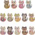 TENDYCOCO 50pcs Sewing Buttons Multicolored Cat Shaped 2 Holes Wood Printing Sewing Buttons (Mixed Color)...