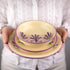 City to Cottage Handmade Lavender Floral Purple And Cream Glazed 7.9inch/20cm Side Plate, Dessert Plate, Unique Ceramic Dinnerware, Housewarming G...