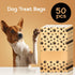 50-Pack Paw Print Dog Treat Bags by Poppy's – Perfect for Canine Delights, Secure Zip Lock Closure, Food-Safe Material, 3.5 x 5.5 Inches...