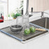 Seropy Roll Up Dish Drying Rack, Over The Sink Dish Drying Rack Kitchen Rolling Dish Drainer, Foldable Sink Rack Mat Stainless Steel Wire Dish Dry...