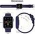 BRIBEJAT Smart Watch (Dial/Answer Call) 37x46mm Fitness Tracker Pedometer with SpO2/Real-time HR/Sleep Monitor Compatible with Samsung iPhone Andr...
