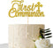 Gold Glitter First Communion Cake Topper - First Communion Cake Decoration for Kids - God Bless Cake Topper...