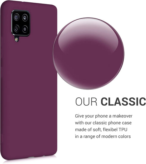 kwmobile Case Compatible with Samsung Galaxy A42 5G Case - Soft Slim Protective TPU Silicone Cover - Bordeaux Violet...
