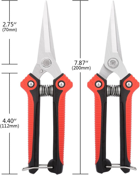 Pruning Shears Father's Day Gifts, Heavy Duty Stainless Steel Ultra Sharp Multi-purpose Hand Pruner Scissors for Garden Harvesting Fruits Vegetabl...