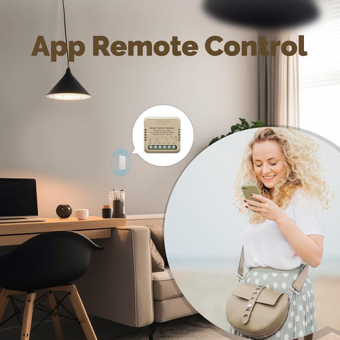 MOES WiFi Smart Relay with Energy Meter, Work with Google Assistant & Alexa, Mini Smart Light Switch Module as Home Assistant, No Hub, Timer Relay...