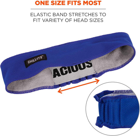 Ergodyne Chill Its 6605 High Performance Headband -Terry Cloth Sweatband...