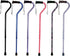 Carex Health Brands Ergo Offset Cane with Soft Cushioned Handle - Adjustable Walking Cane, Blue, 29-38 Inch (Pack of 1)...