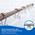 Kenney KN67122 Rust-Resistant Gliding Metal Beaded Shower Curtain Rings with Double Hanging Hooks for Shower Curtain and Standard Shower Curtain R...