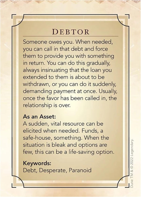 Dune: Asset Cards - Architect Expansion Deck - Dune Adventures in The Imperium, 56 Cards RPG Expansion, Accessory Pack, Each Card Details an Indiv...