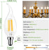 LED Chandelier Light Bulbs, E12 Candelabra Bulb 60 Watt Equivalent, 4000K Natural White 600LM E12 LED Bulb Dimmable, Vintage LED Filament C35T/CA1...