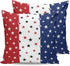 Waterproof Pillow Covers for Couch Throw Pillow Cases Set of 2, Independence Day Decorative Cushion Pillow Covers 18x18In,Indoor Outdoor Decoratio...