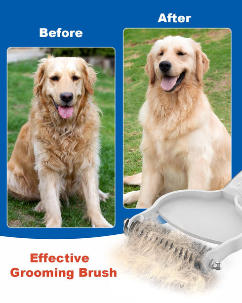Cat Brush for Shedding, Dog Brush for Shedding, Undercoat Rake for Dogs, Cat Brushes for Indoor Cats Shedding, Dematting Comb for Dogs, Cat Hair B...