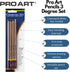 PRO ART 3 Degree Pencil Set Charcoal & White 4pc Carded...