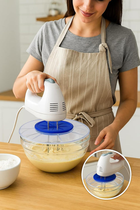 DINY Home & Style Mixing Bowl Splatter Guard – 12" BPA-Free Cover for Hand & Electric Mixers – Transparent, Dishwasher Safe, Mess-Free Baking...