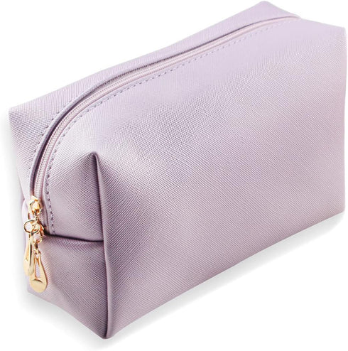 Small Makeup Bag Portable Cosmetic Bag for Women Makeup Pouch Waterproof Toiletry Bag for Travel (Light Purple, Normal)...