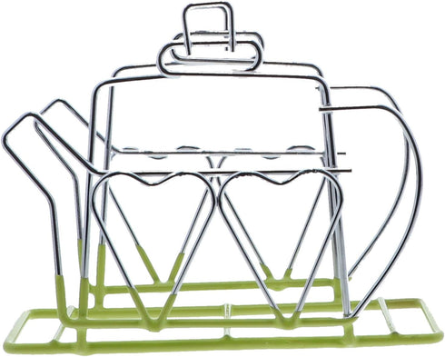 Wire Napkin Stand With Teapot Napkin Holder (Green)...