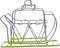 Wire Napkin Stand With Teapot Napkin Holder (Green)...