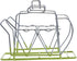 Wire Napkin Stand With Teapot Napkin Holder (Green)...