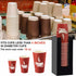 Coffee Cup Dispenser, Cup and Lid Organizer fits 5 to 16 oz Disposable Paper & Plastic Cups, Acrylic Cup Holder for Table Countertop, Black...