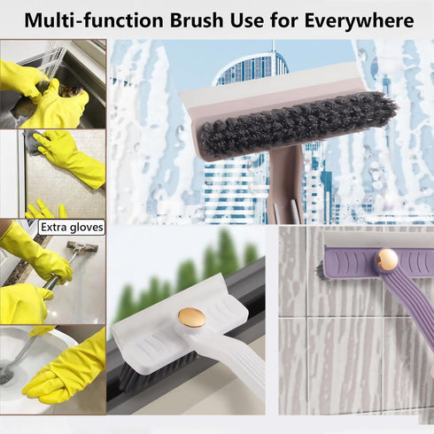 Multi-Function Rotating Crevice Cleaning Brush, Hard Bristle Crevice Cleaning Brush for Household use, Upgraded 4-in-1 Gap Cleaning Brush for Kitc...