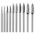 Wood Carving Tools for Rotary Tool, 10Pcs Engraving Drill Accessories Bit Wood Crafts Grinding Woodworking Tool with 1/8” Shank-DIY Wood Carving T...