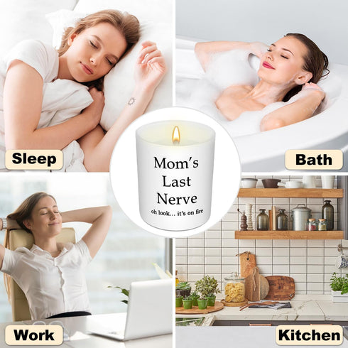 Gifts for Mom from Daughter Son, Mother's Day Gifts, Mom's Last Nerve Candle, Best Mom Gifts, Candles Gifts for Women, Funny Candles for Women, La...